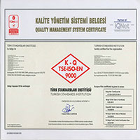Certificat pentru managementul calităţii TS EN ISO 9000:2015,  pentru ETI Gida